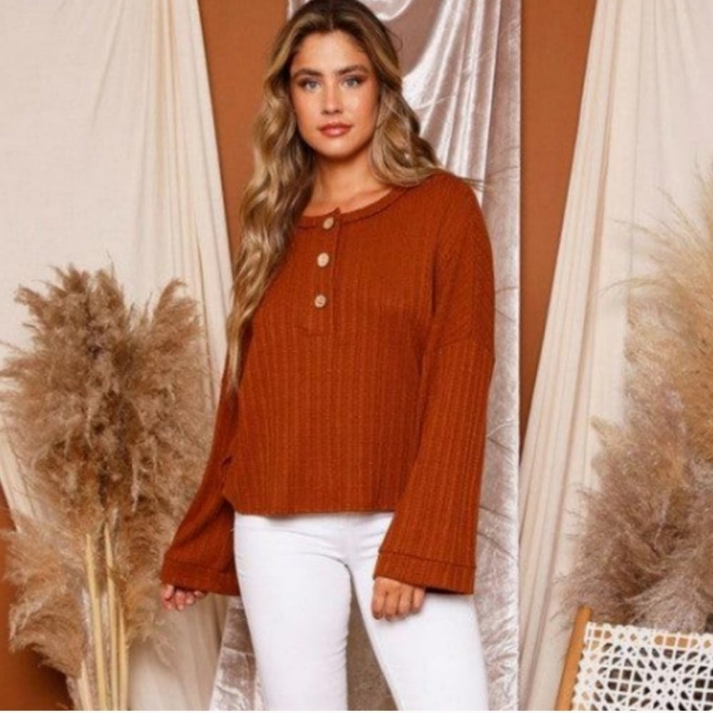 58966 Ribbed Knit Top - Picture 3 of 3